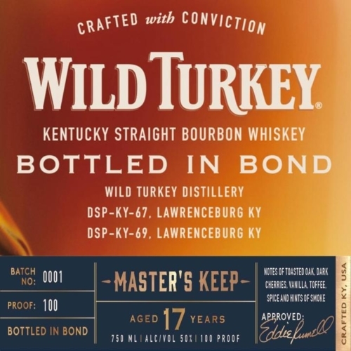 Wild Turkey Master Keep 17 Year Bottled in Bond has Arrived!