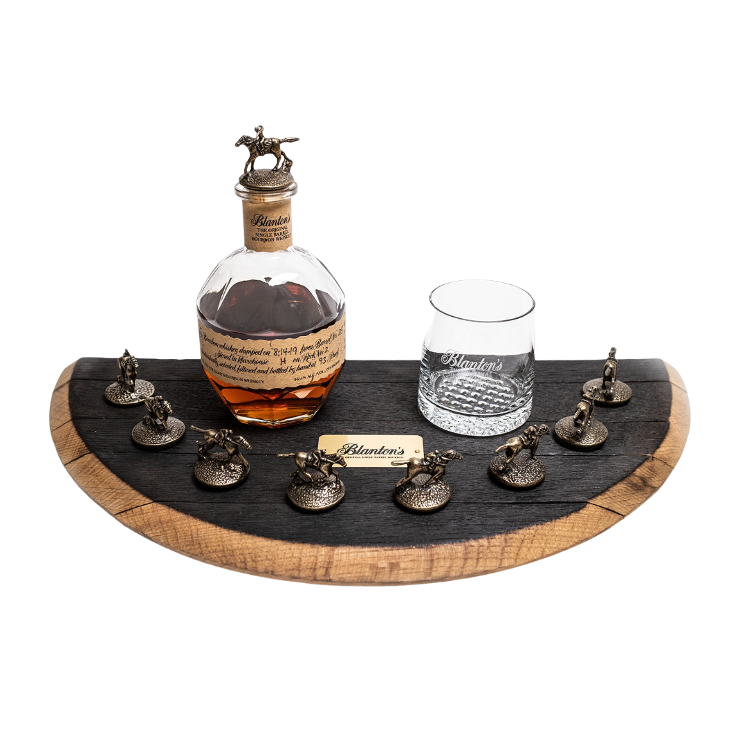 Blantons toppers display with bottle on top