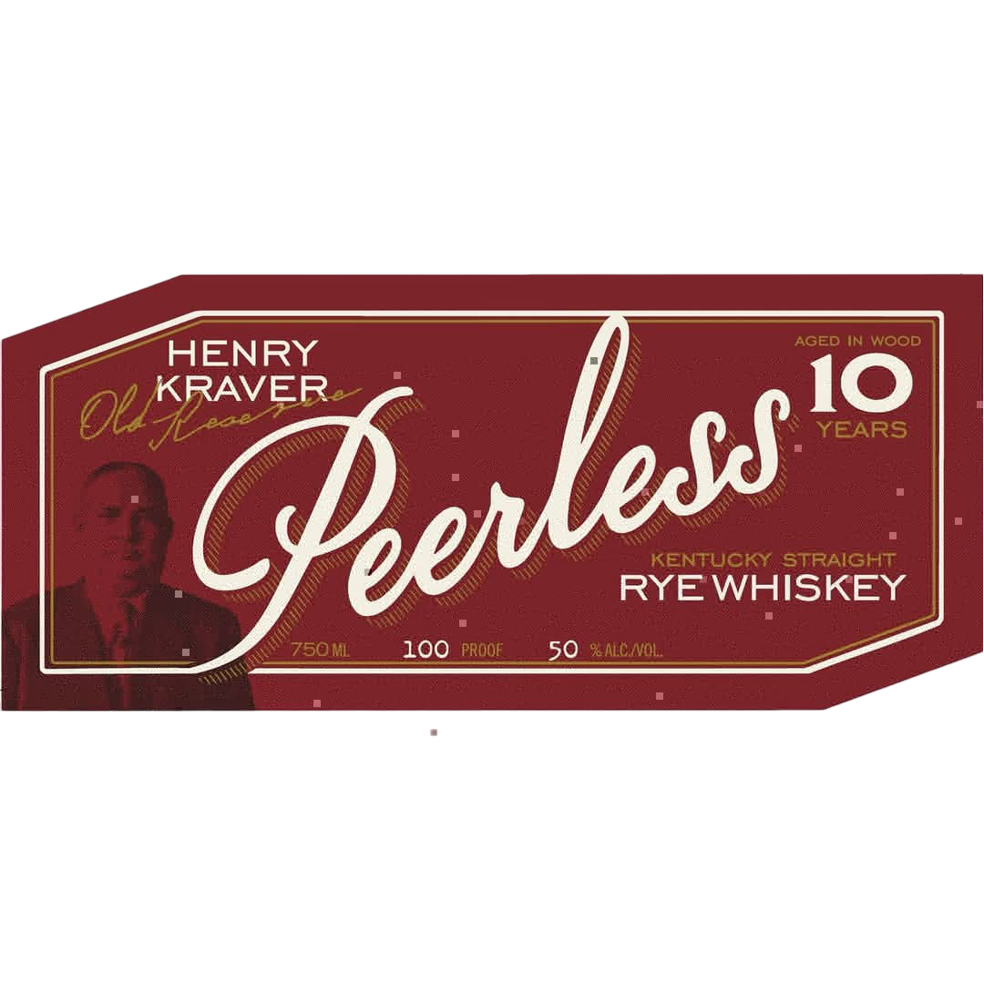 Henry kraver 10 year rye whiskey label 